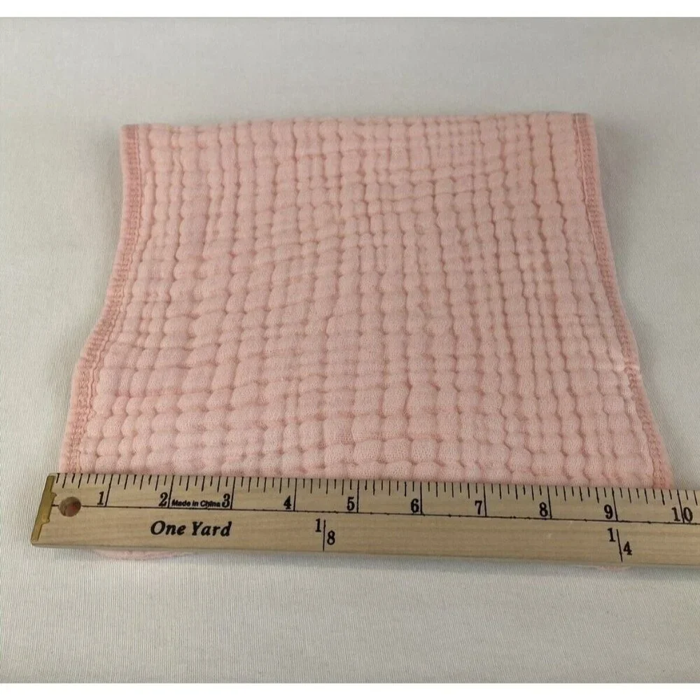Comfy Cubs Muslin Burp Cloths Large 100% Cotton 19" x 10" Pink - Picture 5 of 5